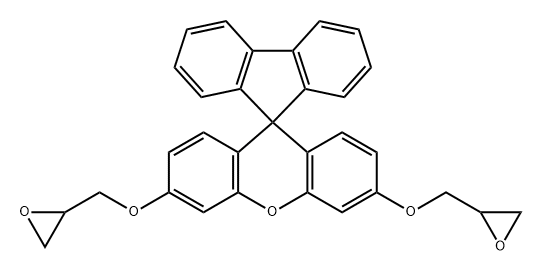 Spiro[9H-fluorene-9,9'-[9H]xanthene], 3',6'-bis(2-oxiranylmethoxy)- Structure