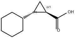 Cyclopropanecarboxylic acid, 2-cyclohexyl-, (1R,2S)-rel- Structure