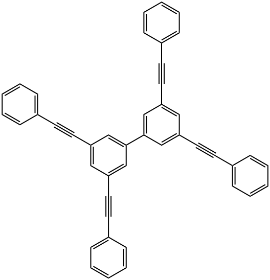 1,1'-Biphenyl, 3,3',5,5'-tetrakis(2-phenylethynyl)- Structure