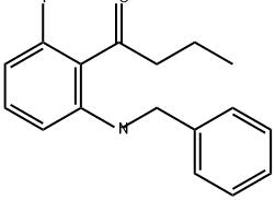1-Butanone, 1-[2-fluoro-6-[(phenylmethyl)amino]phenyl]- Structure