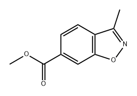 1,2-Benzisoxazole-6-carboxylic acid, 3-methyl-, methyl ester Structure