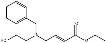 2-Butenoic acid, 4-[(2-hydroxyethyl)(phenylmethyl)amino]-, ethyl ester, (2E)- Structure