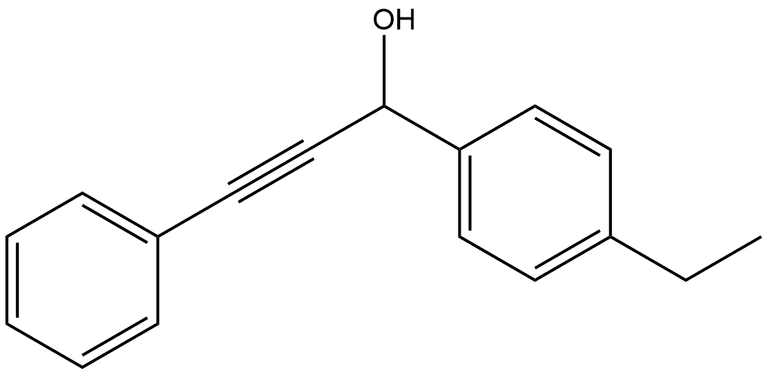 Benzenemethanol, 4-ethyl-α-(2-phenylethynyl)- Structure