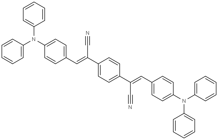 Benzeneacetonitrile, 4-[(1Z)-1-cyano-2-[4-(diphenylamino)phenyl]ethenyl]-α-[[4-(diphenylamino)phenyl]methylene]-, (αZ)- Structure