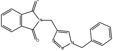 1H-Isoindole-1,3(2H)-dione, 2-[[1-(phenylmethyl)-1H-1,2,3-triazol-4-yl]methyl]- Structure