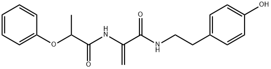 2-Propenamide, N-[2-(4-hydroxyphenyl)ethyl]-2-[(1-oxo-2-phenoxypropyl)amino]- Structure