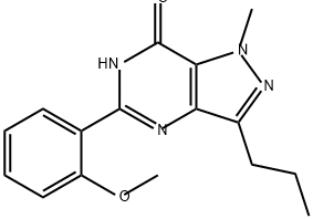 7H-Pyrazolo[4,3-d]pyrimidin-7-one, 1,6-dihydro-5-(2-methoxyphenyl)-1-methyl-3-propyl- Structure