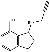 1H-Inden-4-ol, 2,3-dihydro-3-(2-propyn-1-ylamino)- Structure