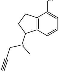 1H-Inden-4-ol, 2,3-dihydro-1-(methyl-2-propyn-1-ylamino)- Structure