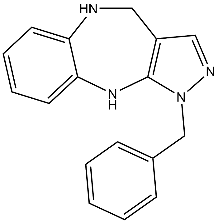 1-benzyl-1,4,5,10-tetrahydrobenzo[b]pyrazolo[3,4-e][1,4]diazepine Structure