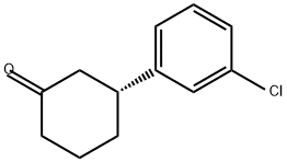 Cyclohexanone, 3-(3-chlorophenyl)-, (3R)- 구조식 이미지