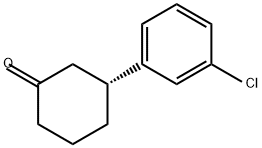 Cyclohexanone, 3-(3-chlorophenyl)-, (3R)- Structure