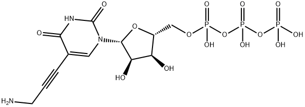 Uridine 5'-(tetrahydrogen triphosphate), 5-(3-amino-1-propyn-1-yl)- 구조식 이미지