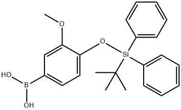 Boronic acid, [4-[[(1,1-dimethylethyl)diphenylsilyl]oxy]-3-methoxyphenyl]- (9CI) Structure