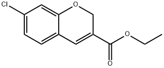 2H-1-Benzopyran-3-carboxylic acid, 7-chloro-, ethyl ester 구조식 이미지