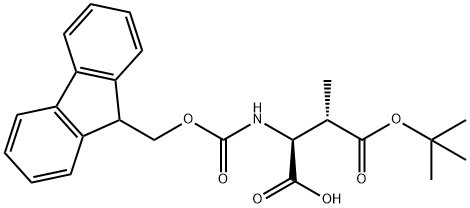 (2S,3S)-4-(tert-butoxy)-2-({[(9H-fluoren-9-yl)metho
xy]carbonyl}amino)-3-methyl-4-oxobutanoic acid Structure