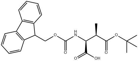 (2S,3R)-4-(tert-butoxy)-2-({[(9H-fluoren-9-yl)metho
xy]carbonyl}amino)-3-methyl-4-oxobutanoic acid 구조식 이미지