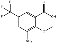 3-Amino-2-methoxy-5-(trifluoromethyl)benzoic acid Structure