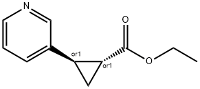 Cyclopropanecarboxylic acid, 2-(3-pyridinyl)-, ethyl ester, (1R,2R)-rel- 구조식 이미지