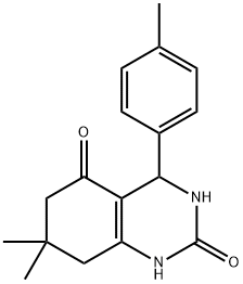 2,5(1H,3H)-Quinazolinedione, 4,6,7,8-tetrahydro-7,7-dimethyl-4-(4-methylphenyl)- Structure