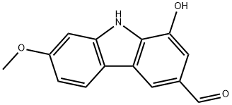 9H-Carbazole-3-carboxaldehyde, 1-hydroxy-7-methoxy- Structure