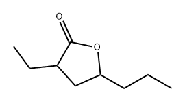 2(3H)-Furanone, 3-ethyldihydro-5-propyl- 구조식 이미지