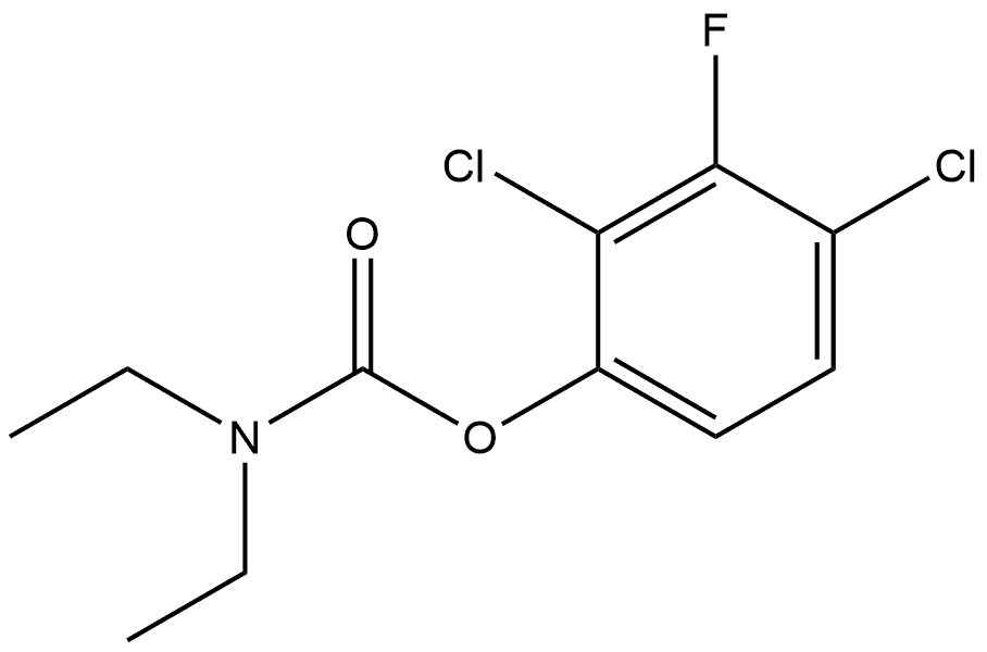 Carbamic acid, diethyl-, 2,4-dichloro-3-fluorophenyl ester Structure