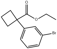 Cyclobutanecarboxylic acid, 1-(3-bromophenyl)-, ethyl ester Structure