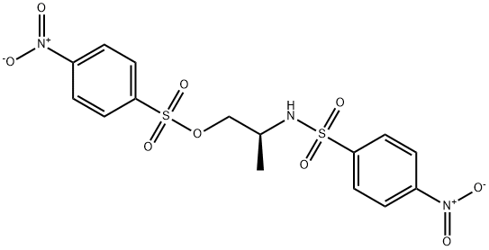 Benzenesulfonic acid, 4-nitro-, (2S)-2-[[(4-nitrophenyl)sulfonyl]amino]propyl ester Structure