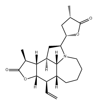 Furo[2,3-h]pyrrolo[3,2,1-jk][1]benzazepin-10(2H)-one, 8-ethenyldodecahydro-11-methyl-2-[(2S,4S)-tetrahydro-4-methyl-5-oxo-2-furanyl]-, (2S,7aR,8R,8aS,11S,11aS,11bR,11cR)- Structure