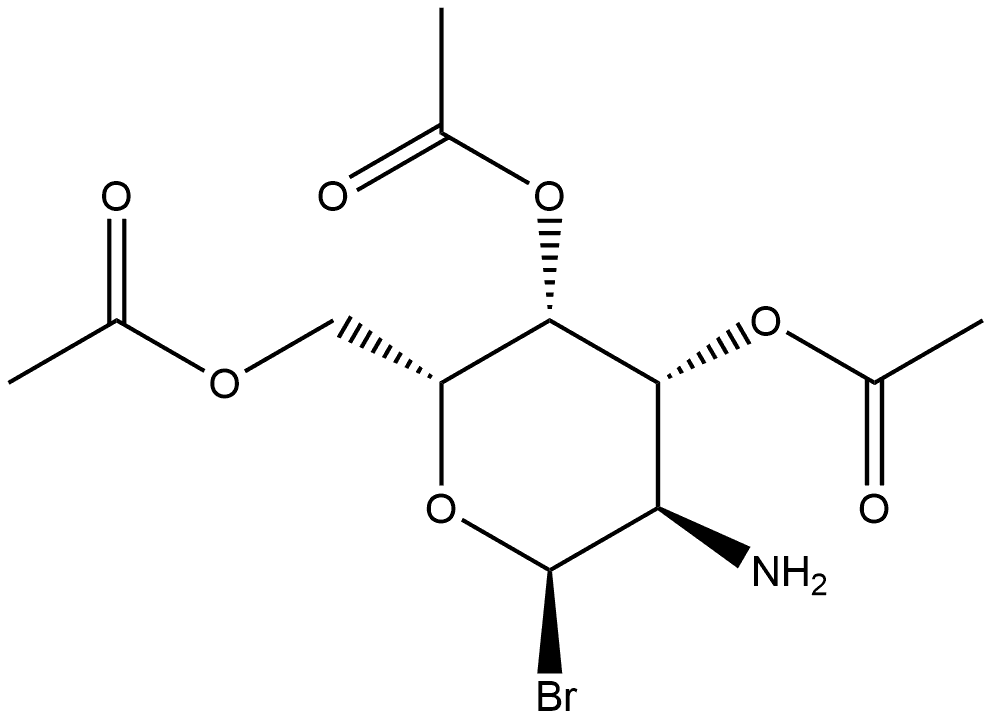 α-D-Galactopyranosyl bromide, 2-amino-2-deoxy-, 3,4,6-triacetate Structure