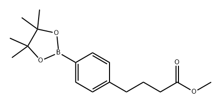 Benzenebutanoic acid, 4-(4,4,5,5-tetramethyl-1,3,2-dioxaborolan-2-yl)-, methyl ester 구조식 이미지