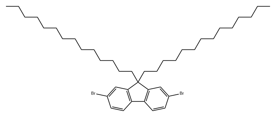 9H-Fluorene, 2,7-dibromo-9,9-ditetradecyl- Structure