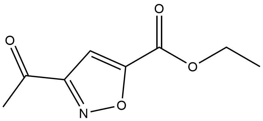 5-Isoxazolecarboxylic acid, 3-acetyl-, ethyl ester Structure