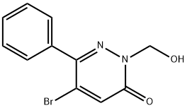 3(2H)-Pyridazinone, 5-bromo-2-(hydroxymethyl)-6-phenyl- Structure