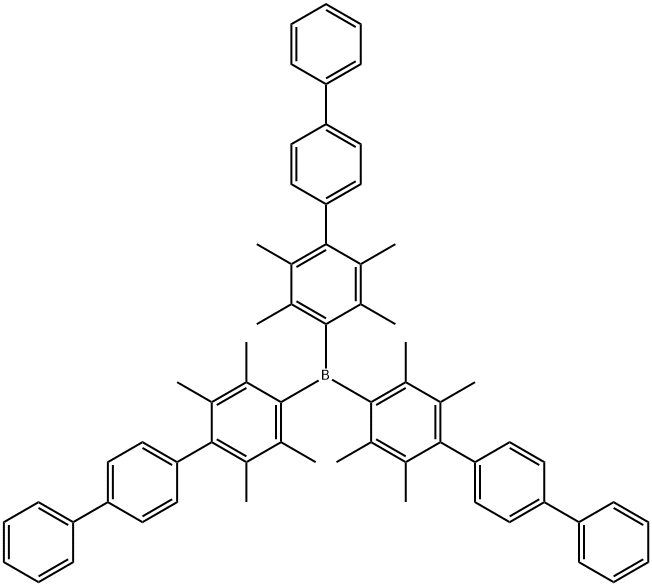 Borane, tris(2,3,5,6-tetramethyl[1,1':4',1''-terphenyl]-4-yl)- Structure