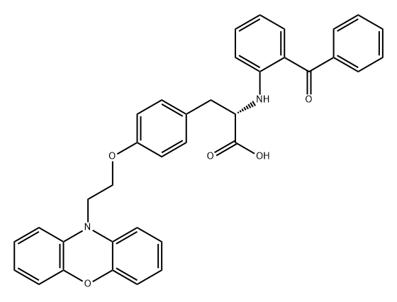 L-Tyrosine, N-(2-benzoylphenyl)-O-[2-(10H-phenoxazin-10-yl)ethyl]- Structure