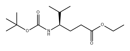 Hexanoic acid, 4-[[(1,1-dimethylethoxy)carbonyl]amino]-5-methyl-, ethyl ester, (4R)- 구조식 이미지