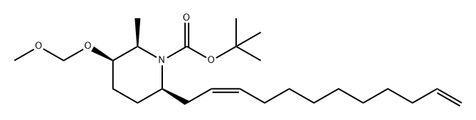 1-Piperidinecarboxylic acid, 6-(2Z)-2,11-dodecadien-1-yl-3-(methoxymethoxy)-2-methyl-, 1,1-dimethylethyl ester, (2R,3R,6R)- Structure