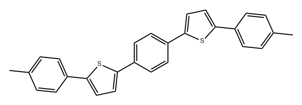Thiophene, 2,2'-(1,4-phenylene)bis[5-(4-methylphenyl)- Structure