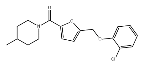 Methanone, [5-[(2-chlorophenoxy)methyl]-2-furanyl](4-methyl-1-piperidinyl)- Structure