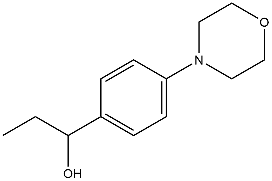 Benzenemethanol, α-ethyl-4-(4-morpholinyl)- Structure