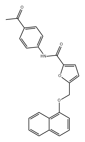 2-Furancarboxamide, N-(4-acetylphenyl)-5-[(1-naphthalenyloxy)methyl]- 구조식 이미지