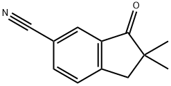 1H-Indene-5-carbonitrile, 2,3-dihydro-2,2-dimethyl-3-oxo- Structure