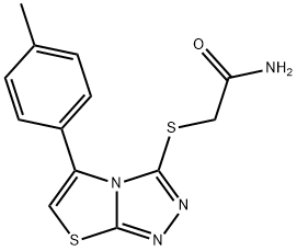 Acetamide, 2-[[5-(4-methylphenyl)thiazolo[2,3-c]-1,2,4-triazol-3-yl]thio]- Structure