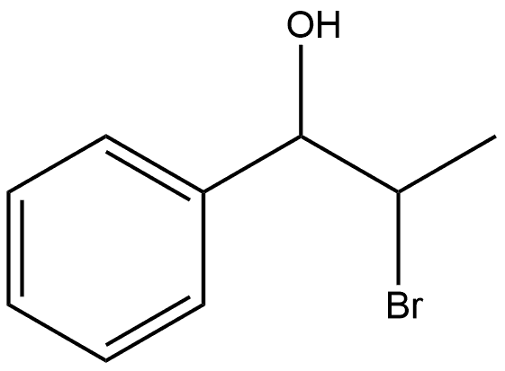 Benzenemethanol, α-(1-bromoethyl)- Structure