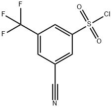 Benzenesulfonyl chloride, 3-cyano-5-(trifluoromethyl)- Structure