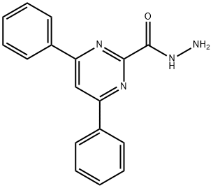 2-Pyrimidinecarboxylic acid, 4,6-diphenyl-, hydrazide Structure