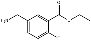 Benzoic acid, 5-(aminomethyl)-2-fluoro-, ethyl ester Structure