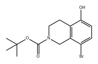 2(1H)-Isoquinolinecarboxylic acid, 8-bromo-3,4-dihydro-5-hydroxy-, 1,1-dimethylethyl ester Structure